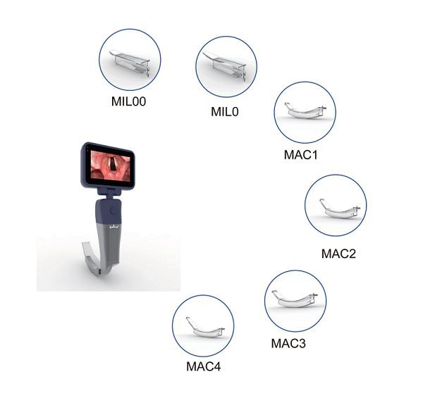 Portable video laryngoscope